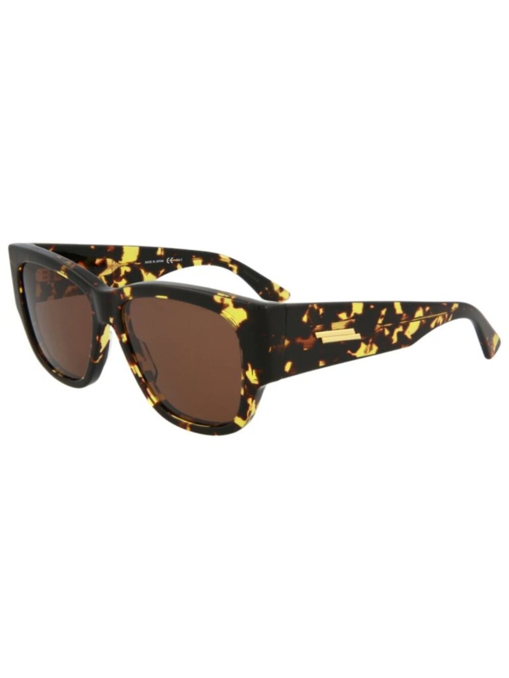 New Bottega Veneta Women's Sunglasses Square Rectangle Acetate Frame Black Black